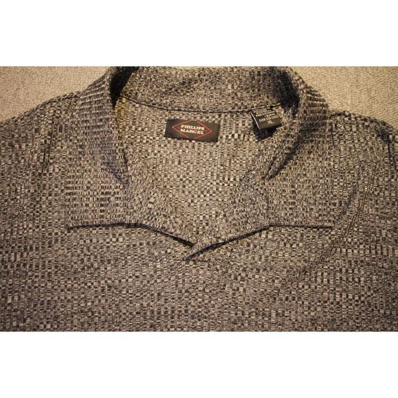 Vintage Philip Marcel Polo Shirt - Dark Gray Design - Picture 2 of 4